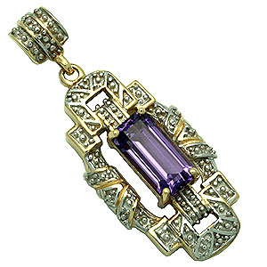 Кулон с аметистом