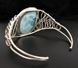 Ажурный браслет с крупным доминиканским ларимаром Серебро 925