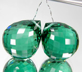 Пара зеленых аметистов 53,6 карата 