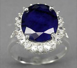 Кольцо с насыщенно-синим сапфиром Серебро 925
