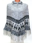 Пончо Curi inti Handcrafts Серая лама