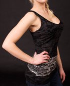 Топ Affliction Belted Raw Edge