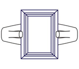 Кольцо с средним прямоугольным камнем