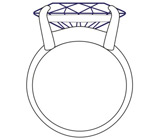 Кольцо с крупным овальным камнем