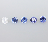 Benitoite (Бенитоит) набор 5 штук / 0,08 карата
