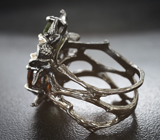 Серебряное кольцо с разноцветными турмалинами и цитрином Серебро 925