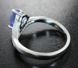 Прелестное серебряное кольцо с танзанитом  Серебро 925