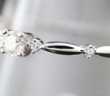 Серебряное кольцо с муассанитом высокой чистоты 0,1 карата Серебро 925