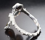 Серебряное кольцо с ограненными черными опалами Серебро 925