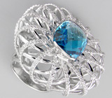 Крупное кольцо из коллекции "Sunshine" с топазом Серебро 925