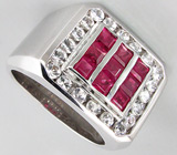 Перстень с рубинами Серебро 925