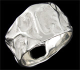 Кольцо из текстурного серебра Серебро 925