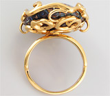 Кольцо с великолепным болдер опалом и бриллиантами Золото