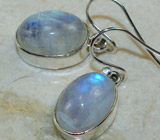 Серьги с лунным камнем Серебро 925