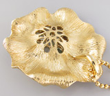 Текстурный кулон из коллекции "Sunshine" с зелеными аметистами + цепочка Серебро 925