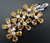 Кулон из коллекции "Sunshine" с золотистыми цитринами Серебро 925