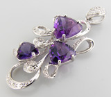 Кулон из коллекции "Sunshine" с аметистами Серебро 925