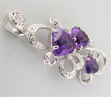 Кулон из коллекции "Sunshine" с аметистами Серебро 925