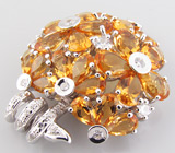 Кулон из коллекции "Sunshine" с золотистыми цитринами Серебро 925