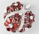 Кулон из коллекции "Sunshine" с гранатами Серебро 925