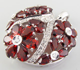 Кулон из коллекции "Sunshine" с гранатами Серебро 925