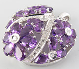 Кулон из коллекции "Sunshine" с аметистами Серебро 925