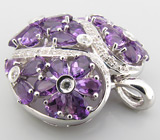 Кулон из коллекции "Sunshine" с аметистами Серебро 925