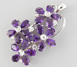 Кулон из коллекции "Sunshine" с аметистами Серебро 925
