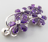 Кулон из коллекции "Sunshine" с аметистами Серебро 925