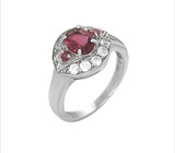 Кольцо с розовыми турмалинами Серебро 925