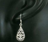 Серьги из ажурного серебра Серебро 925