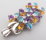 Кулон из коллекции "Sunshine" с самоцветами Серебро 925