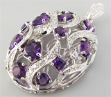 Кулон  из коллекции "Sunshine" с аметистами Серебро 925