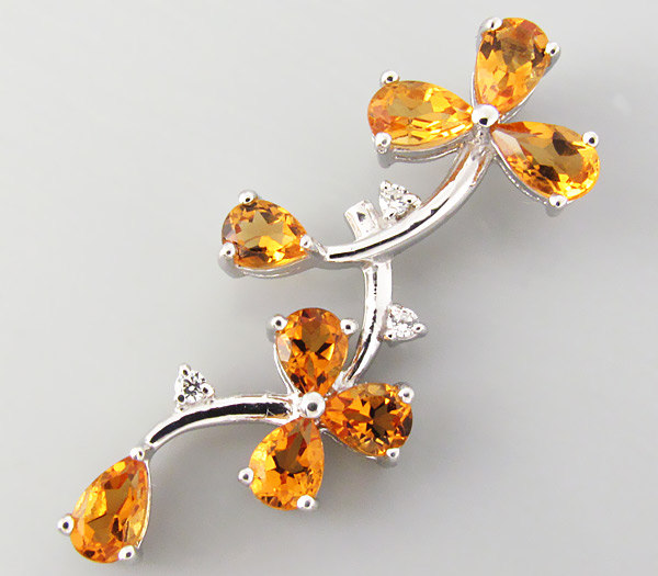 Кулон из коллекции "Sunshine" с цитринами