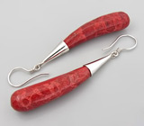 Серьги с кораллами Серебро 925