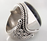 Стильное кольцо с петерситом Серебро 925