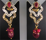 Серьги с сапфирами Серебро 925