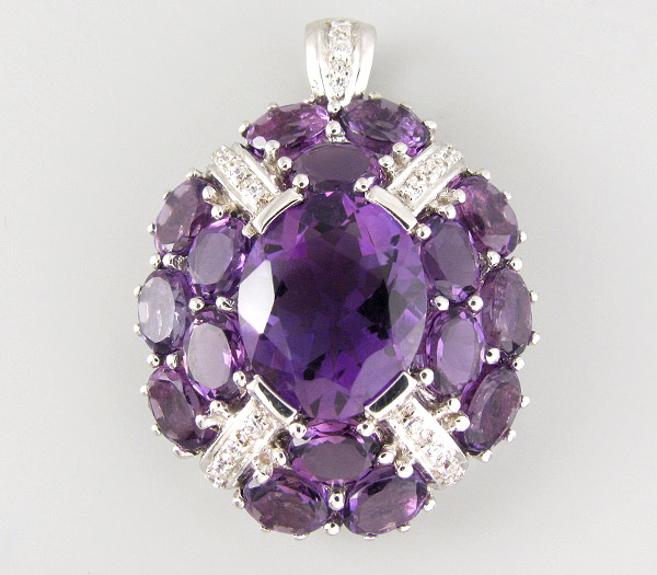 Кулон из коллекции "Sunshine" с аметистами