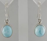 Серьги с ларимарами Серебро 925