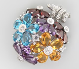 Кулон из коллекции "Sunshine" с самоцветами Серебро 925