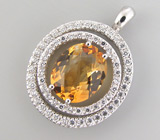 Кулон из коллекции "Sunshine" с золотистым цитрином Серебро 925
