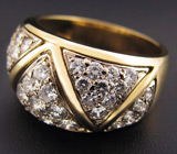 Кольцо с бриллиантами высоких характеристик идеальной огранки Золото