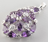 Кулон из коллекции "Sunshine" с аметистами Серебро 925