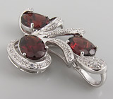 Кулон из коллекции "Sunshine" с гранатами Серебро 925