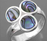 Кольцо "Волшебные Пузыри" с абалоном Серебро 925