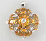 Кулон из коллекции "Sunshine" с золотистыми цитринами Серебро 925