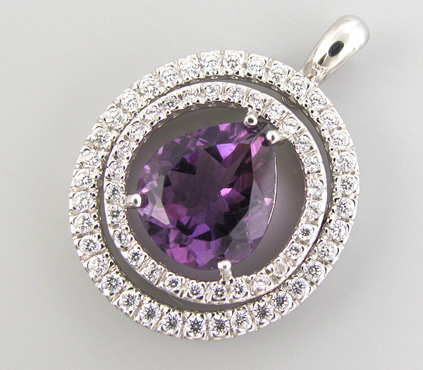 Кулон из коллекции "Sunshine" с аметистом