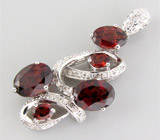 Кулон из коллекции "Sunshine" с гранатами Серебро 925