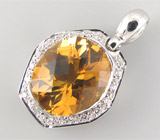 Кулон из коллекции "Sunshine" с золотистым цитрином Серебро 925