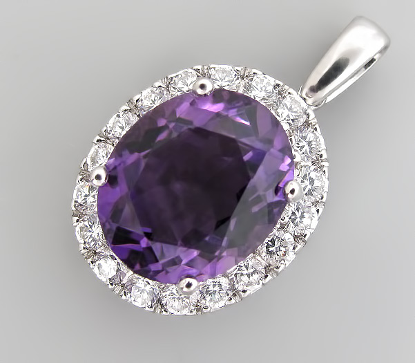Кулон из коллекции "Sunshine" с аметистом